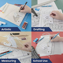 Load image into Gallery viewer, Pacific Arc Adjustable 8 Inch Triangle Plain Edge for Drafting, Architect, Engineer