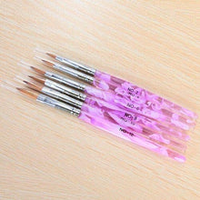 Load image into Gallery viewer, 6 Pieces Acrylic Nail Art Brush Nail Painting Brush Pen Set Tools Fit for Nail Beauty Use