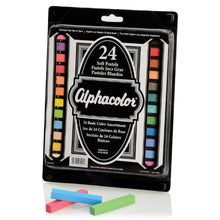 Load image into Gallery viewer, Quartet Alphacolor Soft Square Pastels, Multi-Colored, 24 Pastels per Set (102004)