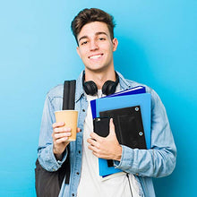 Load image into Gallery viewer, LABUK Pencil Pouch 3 Ring Binder, 3 Pack 3 Color Zipper Pencil Pouch Pencil Case Bag with Double Pocket