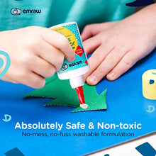 Load image into Gallery viewer, Liquid Glue White, Multi-Purpose, 4 oz. Bottle, Ideal for Kids | Latex Free, Dries Clear, Strong Binding, for Slime and Crafts, Great Use in Schools, Offices, and Homes - by Emraw (6 Pack)