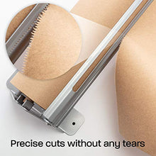 Load image into Gallery viewer, Paper Roll Cutter - Butcher Paper Dispenser - Heavy Duty 18 Inch Paper Roll Holder and Cutter - Sturdy Construction, Rubber Feet, Tabletop, Wall Mount, Serrated Edge - For Freezer Paper Roll and Kraft
