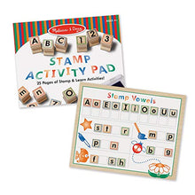 Load image into Gallery viewer, Melissa & Doug Deluxe Wooden Stamp Set ABCs 123s