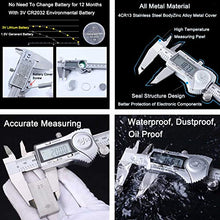 Load image into Gallery viewer, Kynup Digital Caliper, Caliper Measuring Tool with Stainless Steel, IP54 Waterproof Protection Design, Easy Switch from Inch Metric Fraction, Large LCD Screen (6 Inch /150mm)