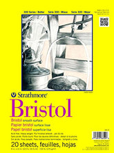 Load image into Gallery viewer, Strathmore 300 Series Bristol Smooth Pad, 9"x12" Tape Bound, 20 Sheets