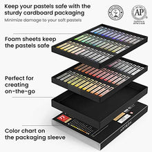 Load image into Gallery viewer, Arteza Soft Pastels, Set of 72 Artist-Grade Soft Pastel Sticks for Arts & Crafts Projects, Drawing, Blending, Layering, Shading, Art Supplies for All Ages and Artistic Experience Levels