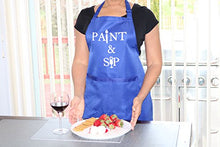 Load image into Gallery viewer, MeAnWe Wares Apron with Pockets - Paint and Sip Bib - Artist Painters Gift for Women, Men - Painting Smock Party Supplies, 1 Pcs