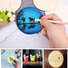 Load image into Gallery viewer, WLIANG 25 Pcs 4 Inch Unfinished Wood Circles Round Disc Cutouts, Natural Blank Wooden Rounds Cutouts, Blank Round Wooden Circles for DIY Crafts, Painting, Staining, Coasters Making, Home Decorations