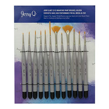 Load image into Gallery viewer, Jerry Q Art 12 Pc Miniature Paint Brushes, Golden Synthetic Hair, High Performance for All Media JQ-1501