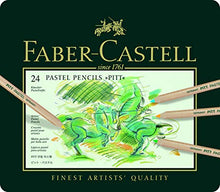 Load image into Gallery viewer, Faber-Castel FC112124 Pitt Pastel Pencils in A Metal Tin (24 Pack), Assorted