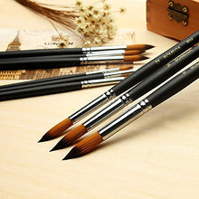 Load image into Gallery viewer, Grocery House Paintbrushes (9 Pack), Long Handle Round Brush Set 0-16#, Art Paint Brushes for Acrylic, Oil, Watercolors