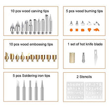 Load image into Gallery viewer, Wood Burning Kit | PEEWF Professional Pyrography Stencils Tool Supplies Adjsutable Temperature Wood Burner Tool Iron Soldering Stippling Kit with Heat Pen Tips for Adult Beginners