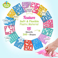 Load image into Gallery viewer, STENZTIME Ultimate Stencil Set | Large 70 Piece Stencil Drawing Kit and Over 260 Shapes | Ideal Educational Toy and Creativity Kit |The Perfect Kids Gift for Any Occasion!