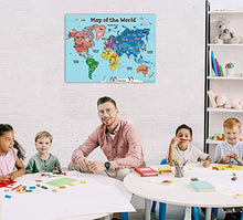 Load image into Gallery viewer, World Map Poster For Kids (18x24 World Map LAMINATED) Ideal World Map For Kids - Home or Classroom Posters