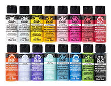 Load image into Gallery viewer, FolkArt 16 Piece Multi Surface Acrylic Craft Paint Set Formulated to be Non-Toxic that is Perfect for Beginners and Artists, Bright Colors Count
