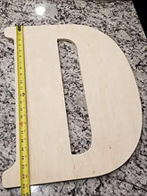 Load image into Gallery viewer, UNFINISHEDWOODCO 23-Inch Unfinished Wood Letter, Brown