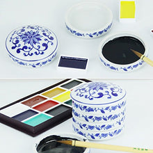 Load image into Gallery viewer, Lzttyee 5 Layers Round Porcelain Mixing Trays Set Palette for Holding Painting Color