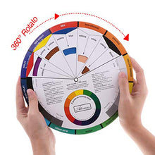 Load image into Gallery viewer, JimKing Creative Color Wheel, Paint Mixing Learning Guide Art Class Teaching Tool for Makeup Blending Board Chart Color Mixed Guide Mix Colours (9.25inch)