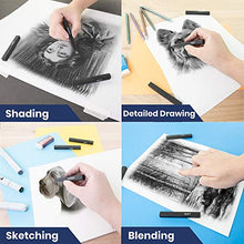 Load image into Gallery viewer, Pacific Arc Compressed Charcoal Sticks Hard 12 Pack for Drawing, Sketching, and Shading