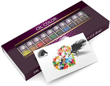 Load image into Gallery viewer, Oil Paint Set - 21ml x 12 - Oil-Based Paints in Tubes - Artists Quality Art Colors - Professional Painting Supplies - MyArtscape