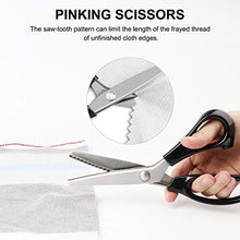 Load image into Gallery viewer, SEBIDER Tailor Scissors Sewing Pinking Shears Fabric Sewing Scissors Set Dressmaker Zig Zag Shears Embroidery Scissors Thread Snips Measuring Tape, for Quilting Needlework Handicraft Scissors(5PCS)