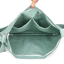 Load image into Gallery viewer, Covelin Women's Retro Large Size Canvas Shoulder Bag Hobo Crossbody Handbag Casual Tote Dark Sea Green