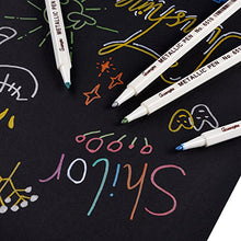 Load image into Gallery viewer, Sunshilor Metallic Markers Fine Point Metallic Marker Pens for Black Paper, Art Rock Painting, Easter Egg, Halloween Pumpkin, Card Making, Metal, Ceramics, Wine Glass, Set of 12