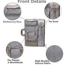 Load image into Gallery viewer, Tanchen 4K Canvas Artist Portfolio Carry Shoulder Bag Multifunctional Drawboard Bags for Drawing Sketching Painting (Gray)