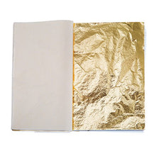 Load image into Gallery viewer, Bememo 100 Sheets Imitation Gold Leaf for Arts, Gilding Crafting, Decoration, 5.5 by 5.5 Inches