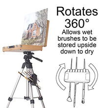 Load image into Gallery viewer, Brush Grip Paintbrush Holder and Drying Rack/Caddy, Painting Supplies (Black)