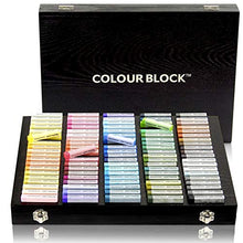 Load image into Gallery viewer, COLOUR BLOCK 100pc Soft Pastel Art Set in Wooden Case I Artist Grade Square Chalk Pastels I suitable for Beginners, Students, Experienced Artists For Homes or Art Class