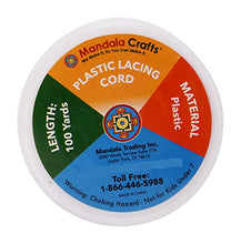 Load image into Gallery viewer, Mandala Crafts Plastic Lacing Cord Kit for Key Chains, Bracelets, Necklaces, Lanyards, Jewelry Making Rainbow 1.5mm