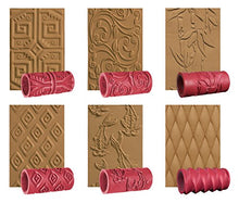 Load image into Gallery viewer, AMACO Clay Texture Rollers, 4 Inches, Assorted Designs, Set of 6