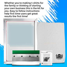 Load image into Gallery viewer, Jacquard Screen Printing Kit - Includes 4 Colors of Premium Screen Ink - Photo Emulsion - Diazo Sensitizer - Strong Alluminum Frame and Squeegee - Bundled with Moshify Print Test Cloth