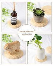 Load image into Gallery viewer, Pllieay 2Pcs 4 Inch Round Wooden Plaque, Unfinished Natural Pine Circle Plaque Wood Base for Craft Projects and DIY Home Decoration