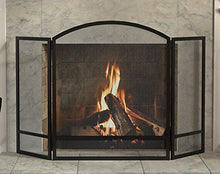 Load image into Gallery viewer, Panacea Products 15951 3-Panel Arch Screen with Double Bar for Fireplace, 29 Inch