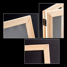 Load image into Gallery viewer, KONUNUS Wooden Paper Making Mold Papermaking Screen Kit, 5.8 x 8.2 inch Screen Printing Frame for DIY Paper Craft and Dried Flower Handcraft