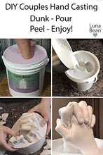 Load image into Gallery viewer, Luna Bean Keepsake Hands Casting Kit | DIY Plaster Statue Molding Kit | Hand Holding Craft for Couples, Adult & Child, Wedding, Friends, Anniversary