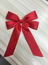 Load image into Gallery viewer, GOER MERRY CHRISTMAS Burlap Banners Garlands with Ribbon Bows for Xmas Party Decoration Photo Prop