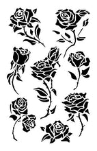 Load image into Gallery viewer, 14" Rose Painting Stencils Wall Model Craft Decorating Roses Airbrush Flower Template 3 Pack