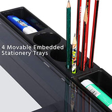 Load image into Gallery viewer, YAHEETECH Adjustable Glass Drafting Table Drawing Desk Art Desk Versatile Art Craft Station Study Table w/ 2 Slide Rolling Wheels and Drawers for Artist Painters Home Office