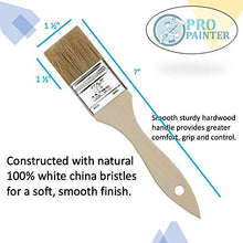 Load image into Gallery viewer, Chip Brush 36 Pack Pro Painter 1-1/2 Inch China White Bristle Disposable Paint Brush for Use with Paints Stains Primers Varnish Acrylic Adhesives Glues Epoxy Gesso Paint Removers, Hardwood Handle