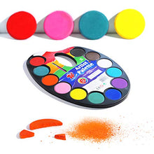 Load image into Gallery viewer, TBC The Best Crafts 12 Colors Watercolor Cake, Artist Paint Palette with Paint Brush, Educatioanl School Art Supplies for Kids, Early Learning Art Tools for Kids