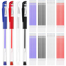 Load image into Gallery viewer, 8 Pieces Heat Erase Pens Fabric Marking Pens Heat Erasable Pens with 56 Pieces Refills for Quilting, Sewing, DIY Dressmaking