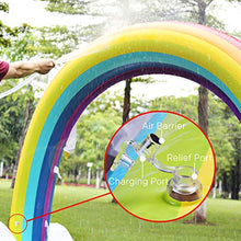 Load image into Gallery viewer, HAPAH Inflatable Rainbow Sprinkler Backyard Games Summer Outside Water Toy, Yard Fun for Kids with Over 6 Feet Long Giant Sprinkler