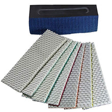 Load image into Gallery viewer, Stadea HPW110H Diamond Hand Polishing Pads Flexible for Concrete Glass Marble Stone Polishing, 7 Pads 1 Backing Pad Set