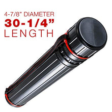 Load image into Gallery viewer, US Art Supply Large Black Telescoping Drafting Tube: Diameter: 4-7/8 inch OD, 4-1/2" ID, Length: 30-1/4 to 47-3/4 inches