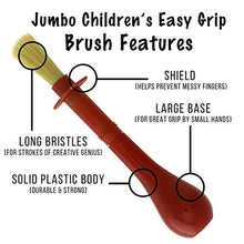 Load image into Gallery viewer, US Art Supply 6 Piece Jumbo Children's Tempera Artist Paint Brushes with Easy to Hold Stubby Handles