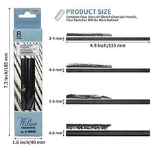 Load image into Gallery viewer, MyLifeUNIT Vine Charcoal Sticks, 4 Pack Willow Charcoal Pencils for Artists Drawing (48 PCS)
