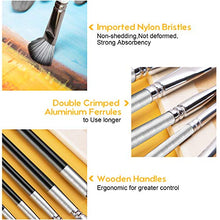 Load image into Gallery viewer, Adkwse Paint Brush Set,15 Pcs Artist Paintbrushes for Acrylic Oil Watercolor Canvas Gouache Body Face Easter Halloween Pumpkin Rock Painting Brushes Includes Pop-up Carrying Case